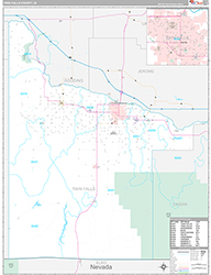 Twin Falls County Wall Map Premium Style 2026